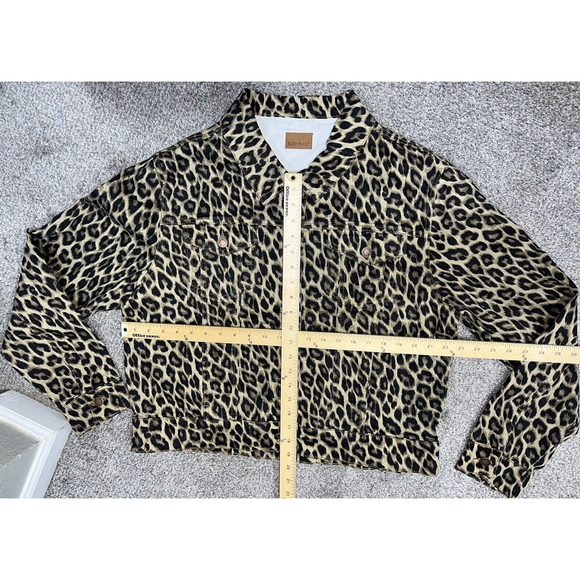 Judy Blue Cheetah Print Denim Jacket Women’s Size 3XL Button Up Collared JB750 - Picture 6 of 8